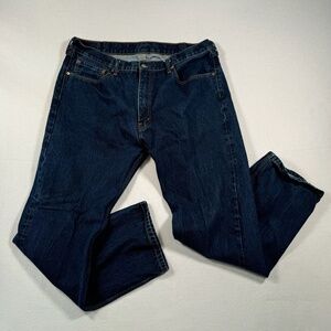 Levis 505 Straight Leg Jeans Mens Size 40X32 Dark Blue High Rise